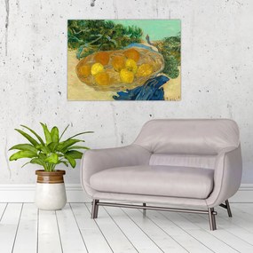 Obraz - Vincent van Gogh, Still Life of  Oranges and Lemons with  Blue Gloves, reprodukcje (70x50 cm)