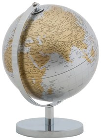 Dekoracja na stół w kolorze srebrno-złotym Mauro Ferretti Globe, wys. 28 cm