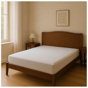 Białe prześcieradło z bawełny renforcé z gumką 200x200 cm Ranforce – Mila Home Luxury