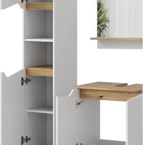 Zestaw mebli łazienkowych biały 60x35x57 marelle