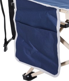 Outsunny Łóżko polowe składane leżanka kempingowa niebieska 190x68x52cm | Aosom PL