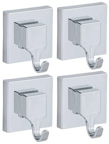 Wieszaki na przyssawki QUADRO, Vacuum-Loc, zestaw 4 sztuk, WENKO