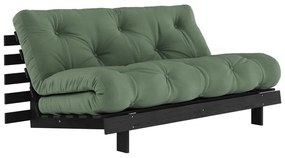 Zielona rozkładana sofa 160 cm Roots Black Night – Karup Design