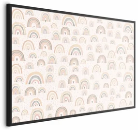 Plakat Tęcze i serca 30x21 cm z ramą czarną bez marginesu ARTGEIST B