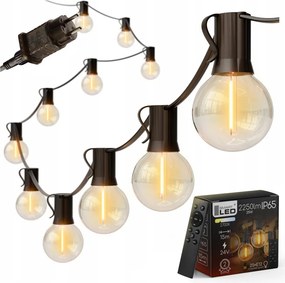 LED ściemnialny zewnętrzny łańcuch świetlny 25xE12/1W/24/230V 17,5 m IP65 czarny + pilot