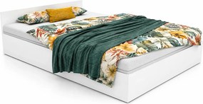 Białe skandynawskie niskie łóżko w 3 rozmiarach 120/140/160x200 H6-G02