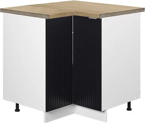 Szafka narożna czarne paski 80.5x60x82 fame-line