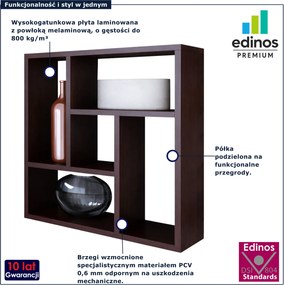 Kwadratowa półka wisząca nowoczesna wenge E6-G34