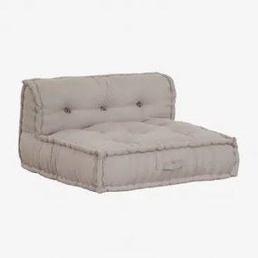 Środkowa Sofa Modułowa Z Bawełny Dhel Jasnoszary Taupe - Sklum