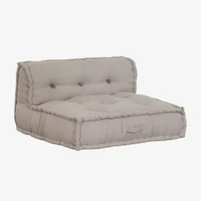 Środkowa Sofa Modułowa Z Bawełny Dhel Szary Kret - Sklum