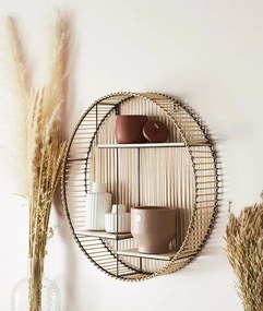 Rattanowa okrągła półka ścienna - Wilis 3X