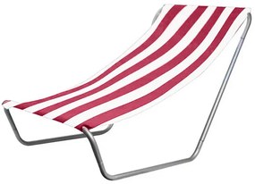 Składany leżak plażowy SAND, ciemnoróżowe paski