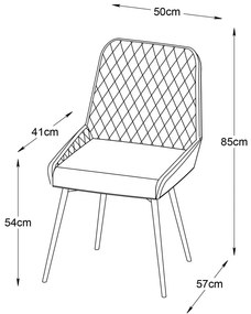 Szare krzesło Milton – Unique Furniture