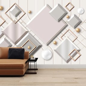 Fototapeta - Abstrakcja kwadratów (196x136 cm)