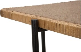Czarno-naturalny rattanowy stolik 55x75 cm Cebu – Mauro Ferretti