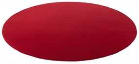 Dywan pluszowy Joy czerwony koło 200 cm x 200 cm