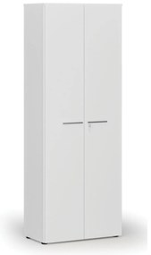 Szafa biurowa z drzwiami PRIMO WHITE, 800 x 420 x 2128 mm, biały