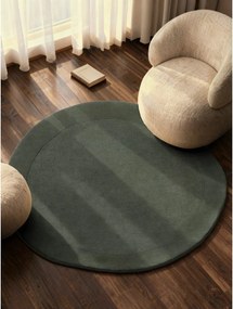 Ciemnozielony okrągły dywan z mieszanki wełny tkany ręcznie ø 160 cm Kari Organic – Villeroy&amp;Boch
