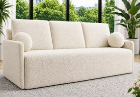 Kanapa Naxo rozkładana z funkcją spania i pojemnikiem – sofa 3-osobowa do salonu 208 cm
