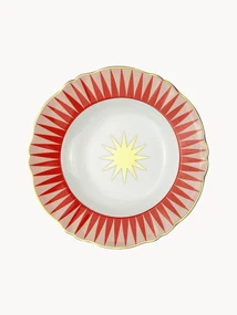 Ręcznie wykonany talerz głęboki z porcelany Flash