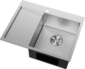 Mexen Exar zlewozmywak stalowy 1-komorowy z ociekaczem, prawy 620 x 480 mm, inox - 6432621005P-01