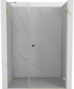 Mexen Lunar-B drzwi prysznicowe uchylne prawe 140 cm, transparent, złote - 832S-140-050-50-00-P