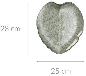 Patera szklana na ciasto LEAF, 28 cm