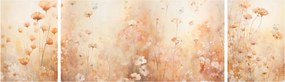 Obraz - Wzór dzikich kwiatów (170x50 cm)