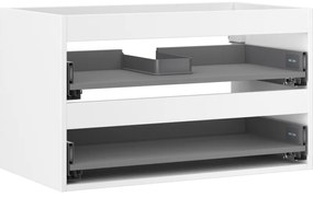 Mexen Box-A korpus szafki podumywalkowej 80 cm, 2 szuflady, biały mat - 91AX0-0800-470-2-01