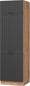 Szafka na lodówkę ciemnoszary 60x58.1x206.8 fame-line