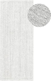 Jasnoszary dwustronny chodnik tkany ręcznie z juty 80x200 cm Bouclé Jaipur – Hanse Home