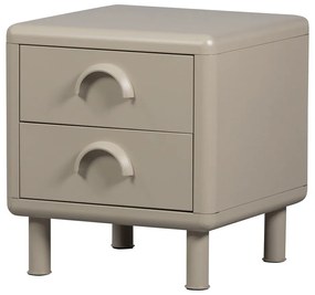 Beżowa metalowa szafka nocna Rune – WOOOD