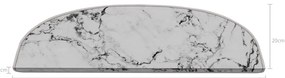 Białe dywaniki na schody zestaw 16 szt. 20x65 cm Marble Dream – Vitaus