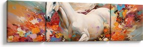 Obraz - Malowanie konia (170x50 cm)