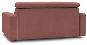 Różowa sztruksowa rozkładana sofa 215 cm Monaco – Bobochic Paris