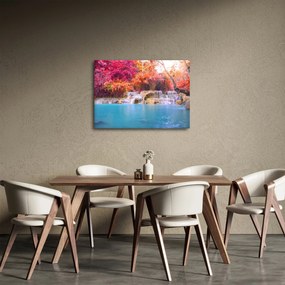 Obraz turkusowej laguny, Laos, Tat Kuang Si (70x50 cm)