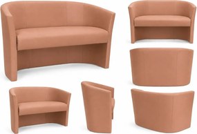 Sofa CLUB tapicerowana tkanina Eko-skóra : Kolor tkaniny - EKO-SKÓRA - 14D, Typ tkaniny - Eko-skóra