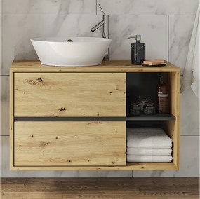 Szafka pod umywalkę dąb rzemieślniczy 100x45.5x60 viola