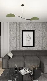Dwuramienna zielona lampa wisząca - M129-Urdom