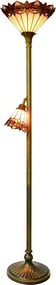 Prezent 244 - Lampa stojąca TIFFANY 1xE27/60W/230V + 1xE14/25W