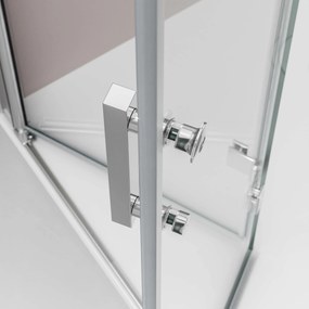 Kabina prysznicowa narożna EX2138 mm szkło nano - drzwi składane - 80 x 80 x 195 cm