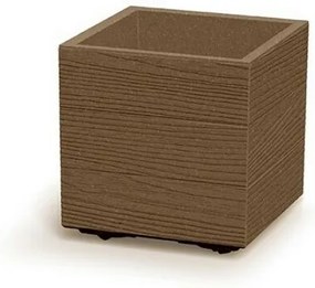 Doniczka MADERA SQUARE ECO WOOD 28,8 cm, brązowy, S