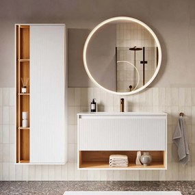 Badmöbel-Set BELDIVO 100 cm mit Waschbecken