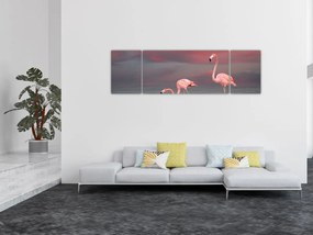 Obraz flamingów (170x50 cm)