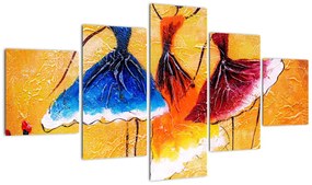 Obraz - Obraz olejny, baletki (125x70 cm)