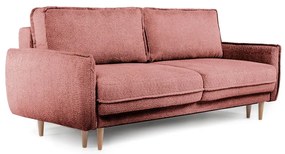 Czerwona rozkładana sofa z materiału bouclé 215 cm Patti – Bonami Selection