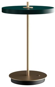 Zielona lampa stołowa LED ze ściemniaczem i metalowym kloszem (wysokość 31 cm) Asteria Move – UMAGE