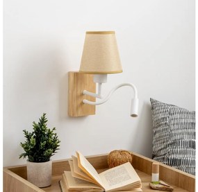 Brilagi - LED Kinkiet NUBILA WOOD 1xE27/25W/230V +LED/3W dąb/jasnobrązowy