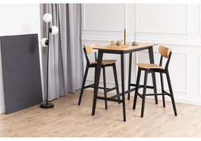 Czarno-naturalne hokery z drewna kauczukowego zestaw 2 szt. 105 cm Roxby – Actona