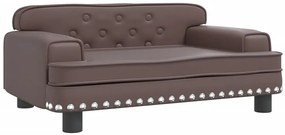 Kanapa brązowa dla chłopca z ekoskóry K2-E84